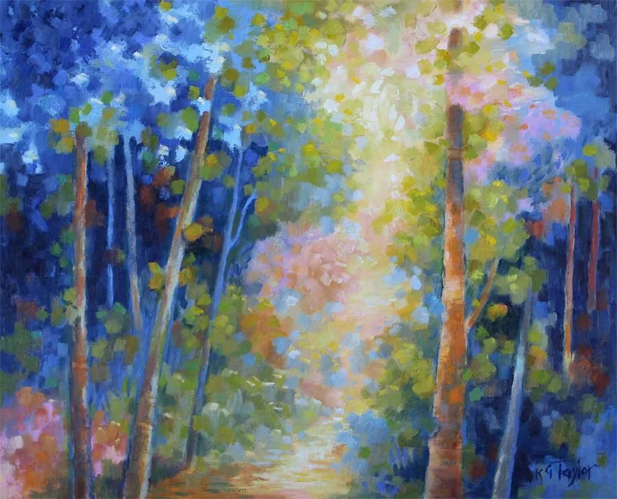 “Sunlight in Forest”, 20 x 16”, oil