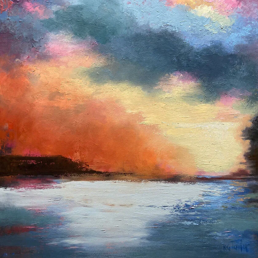“Bright Pond”, 16 x 16”, oil