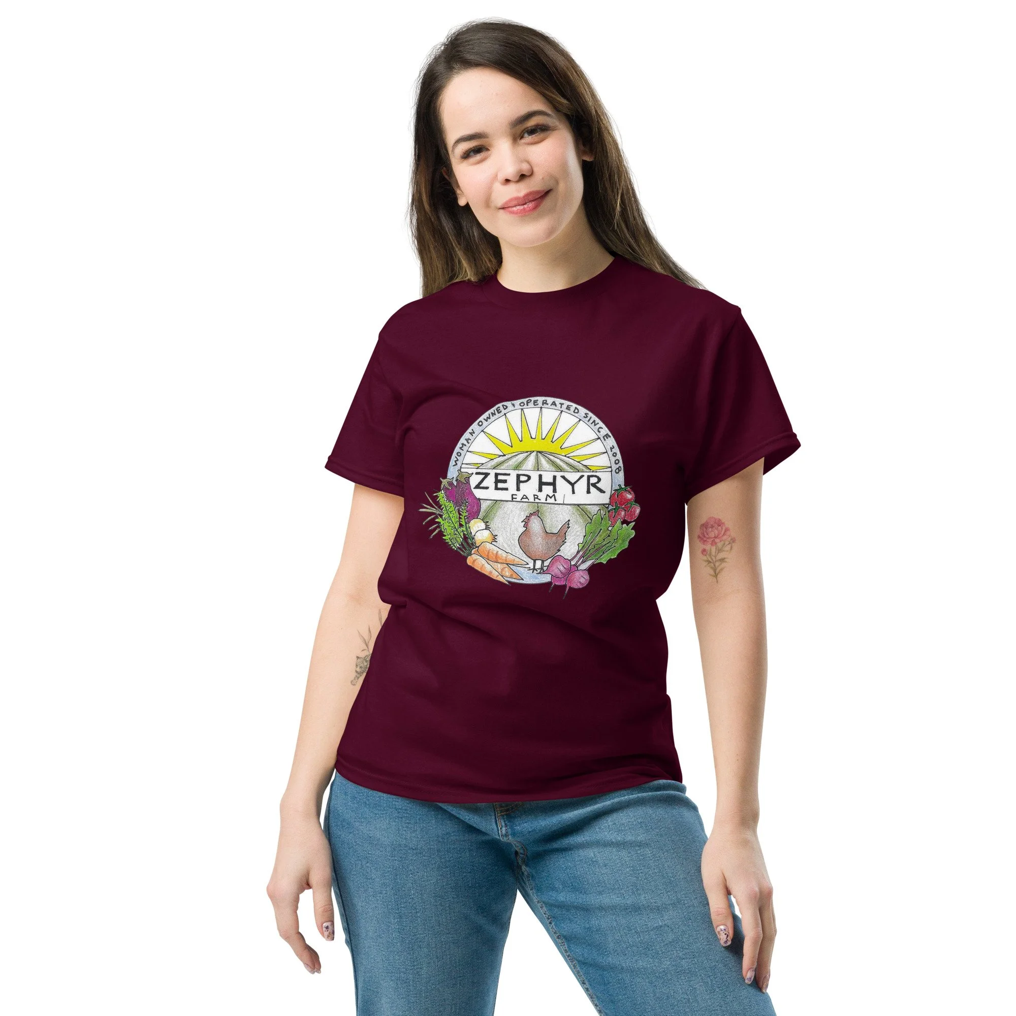 unisex-classic-tee-maroon-front-69cd7f7831ac0.jpg