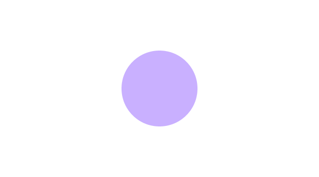 A lavender round on a white background.