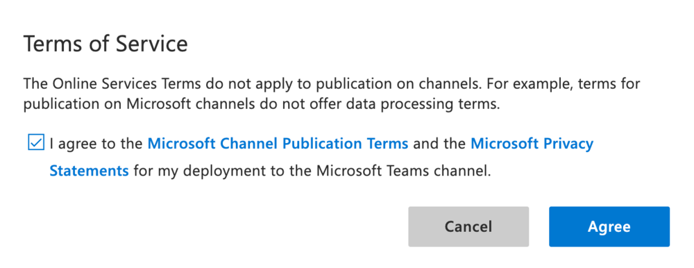 Microsoft Channel Publication Terms