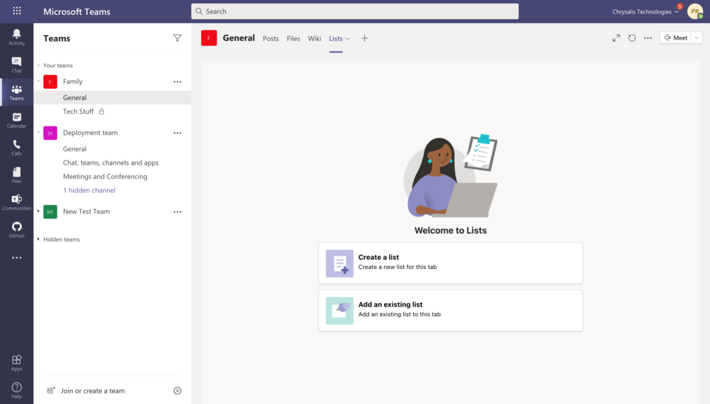 Lists comes to Teams