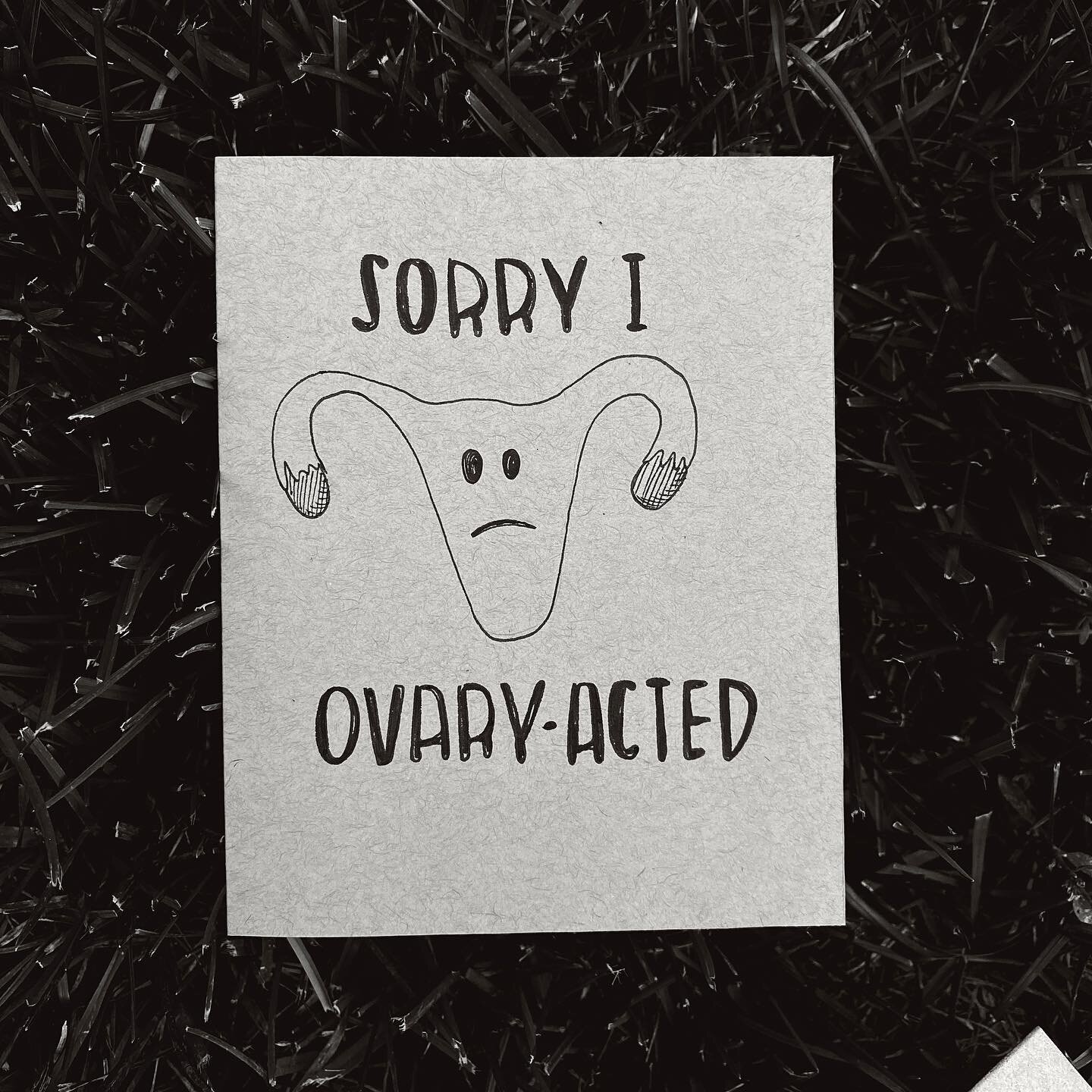 Made my sister a set of cards for her birthday. This was the gem of the bunch.