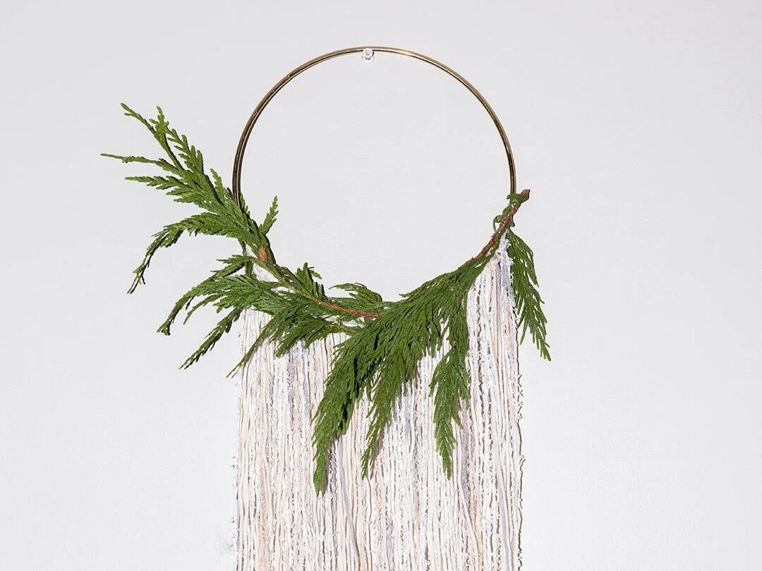 DIY CRAFT | DIY Christmas, Minimal Boho Christmas wreath 