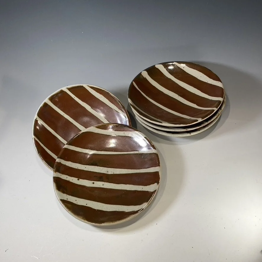 RJ Set of FIVE Salad Plates 8 in diameter