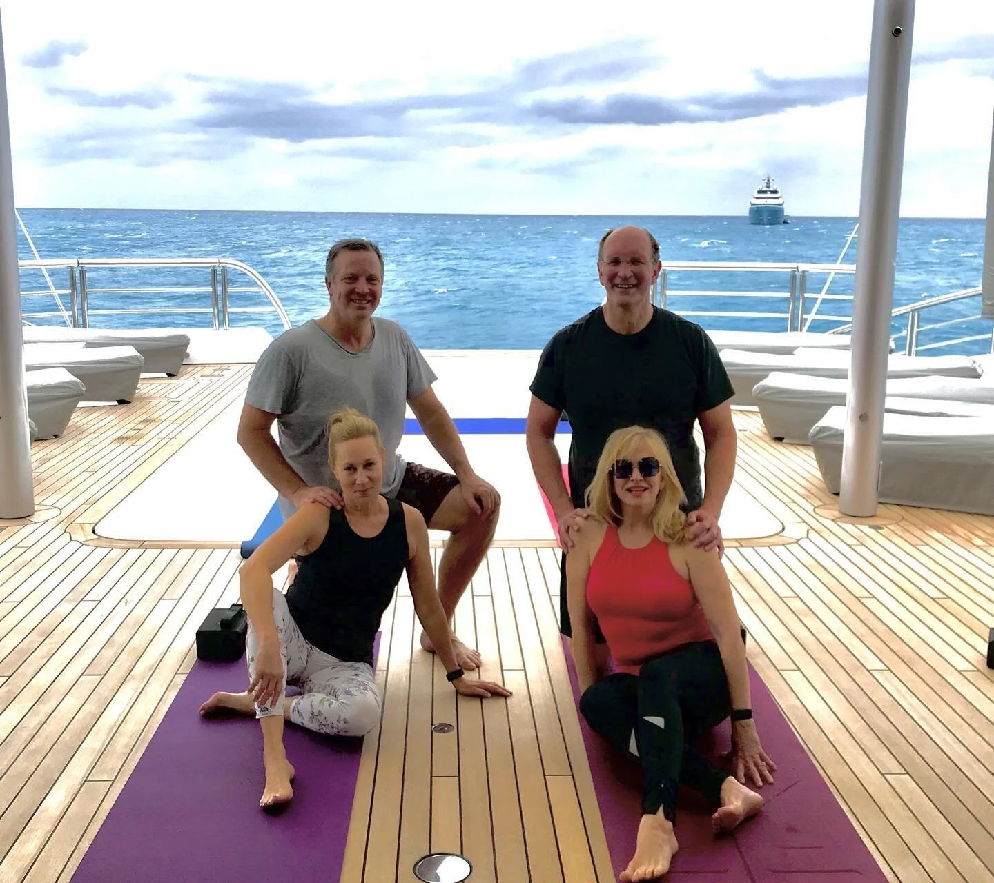 2 days in a row of yoga for John and Jim. Impressive!  #namaste