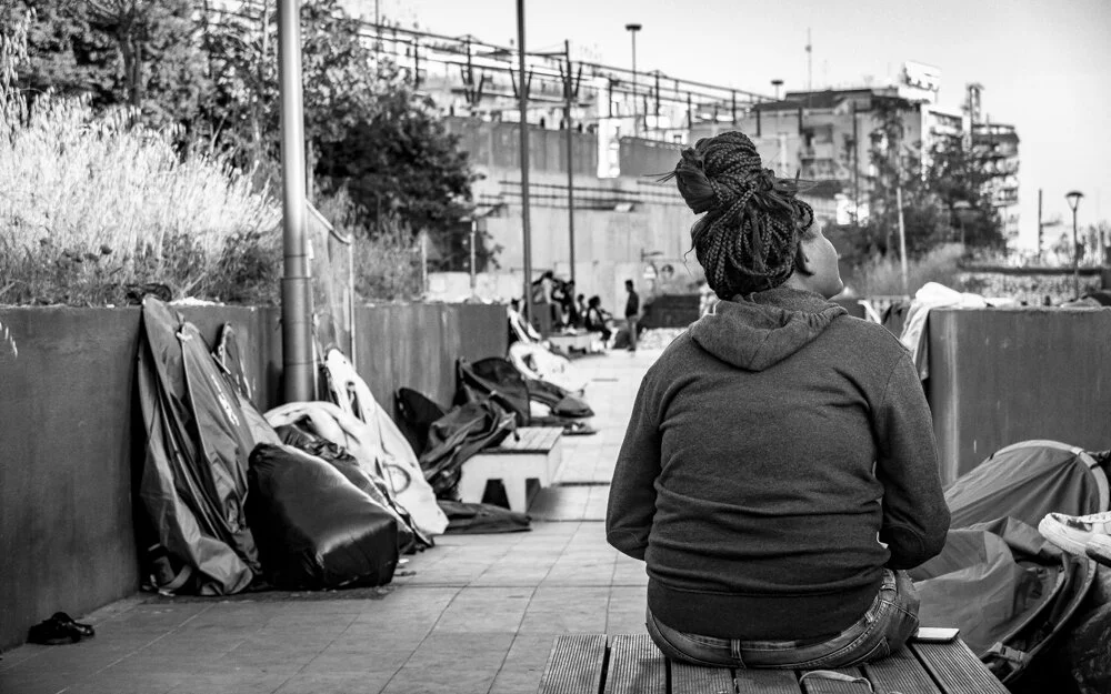   At the Camp   Every morning, tents are dismantled at the make-shift camp set up by volunteer program Baobab Experience that act as a home to dozens of refugees in central Rome. 