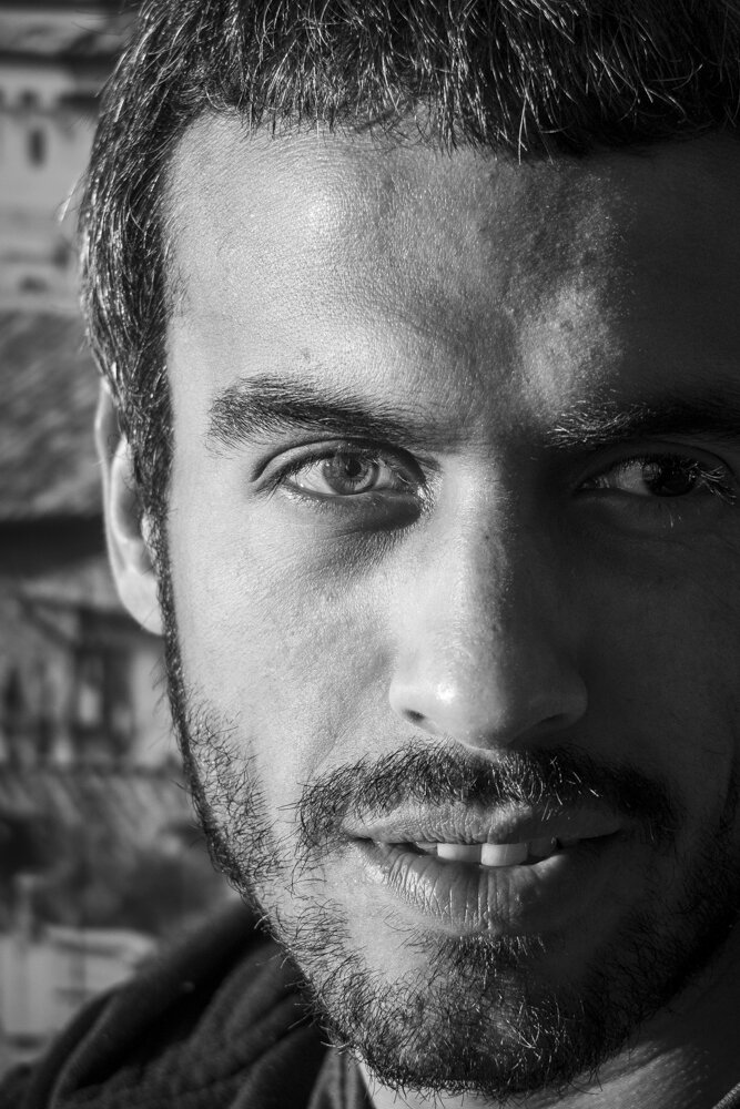   Khaled   “I left my home, my family and my girlfriend in Syria a few years ago. I was in the army. Many of my comrades were killed. So I come here to find a normal life. I need a normal life. I am here for life, I am not here for joking. I don’t ha