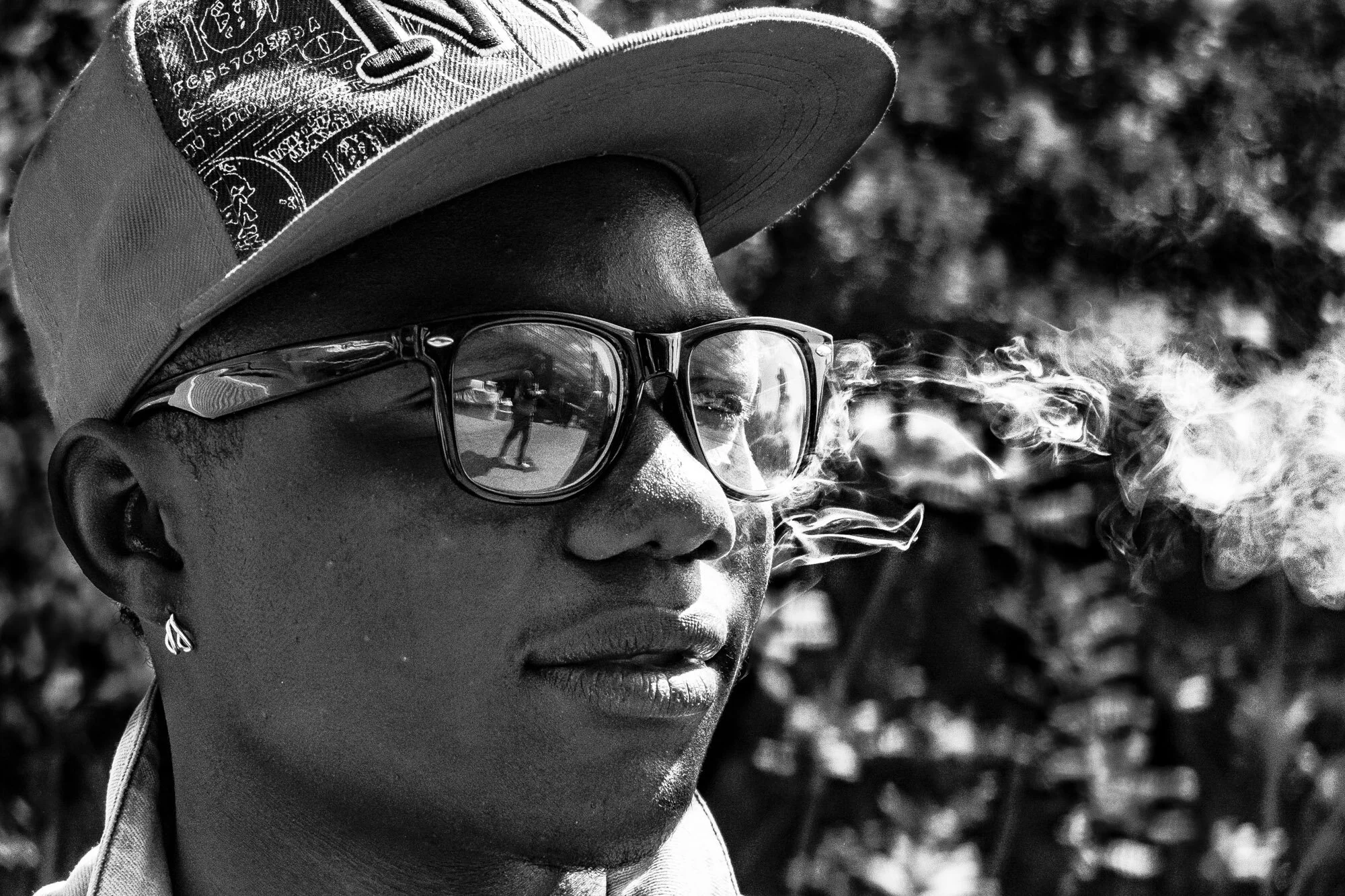   Smoker   A refugee smokes a cigarette in Rome 