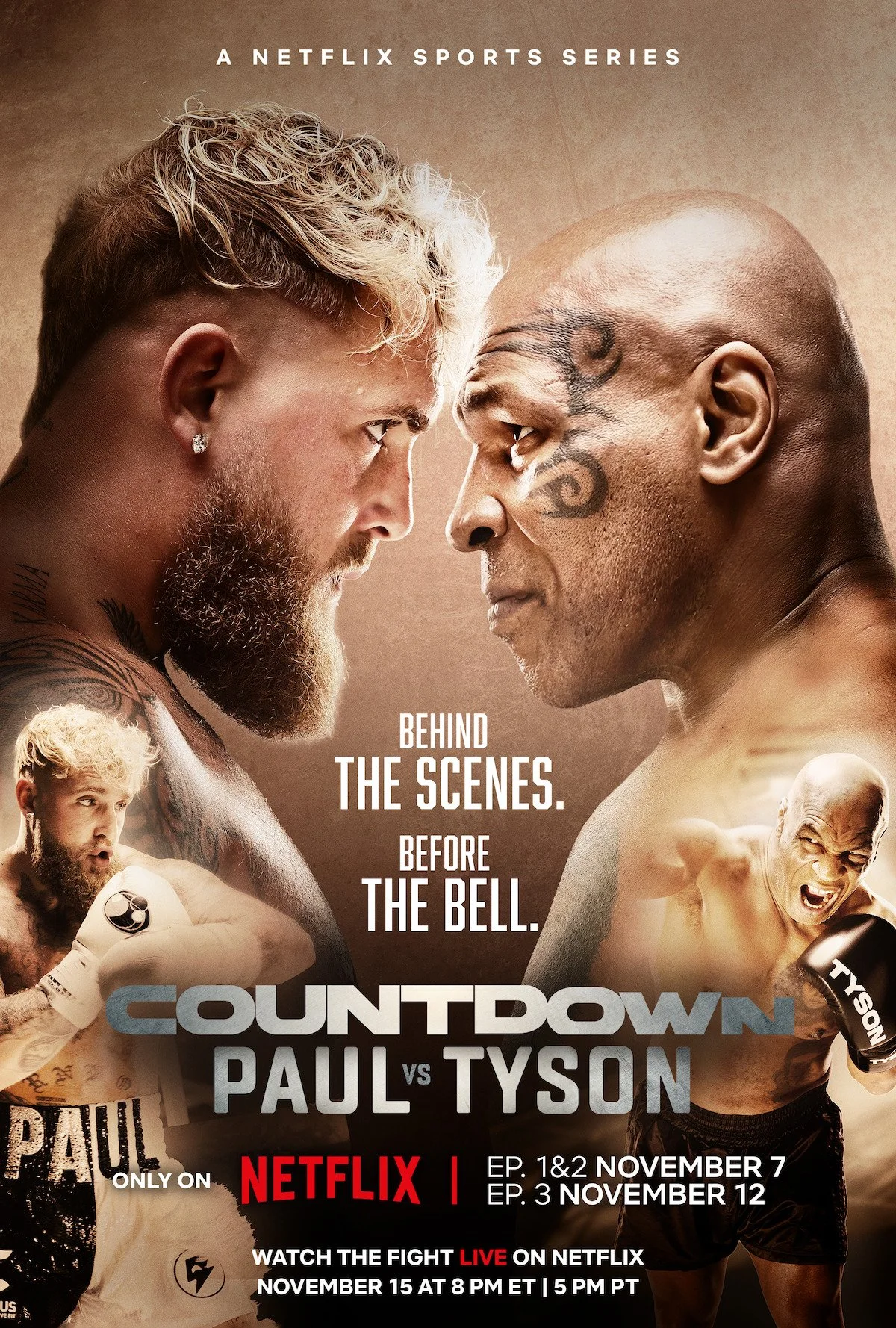 Countdown: Paul vs Tyson (Role: Design Concept and Execution)