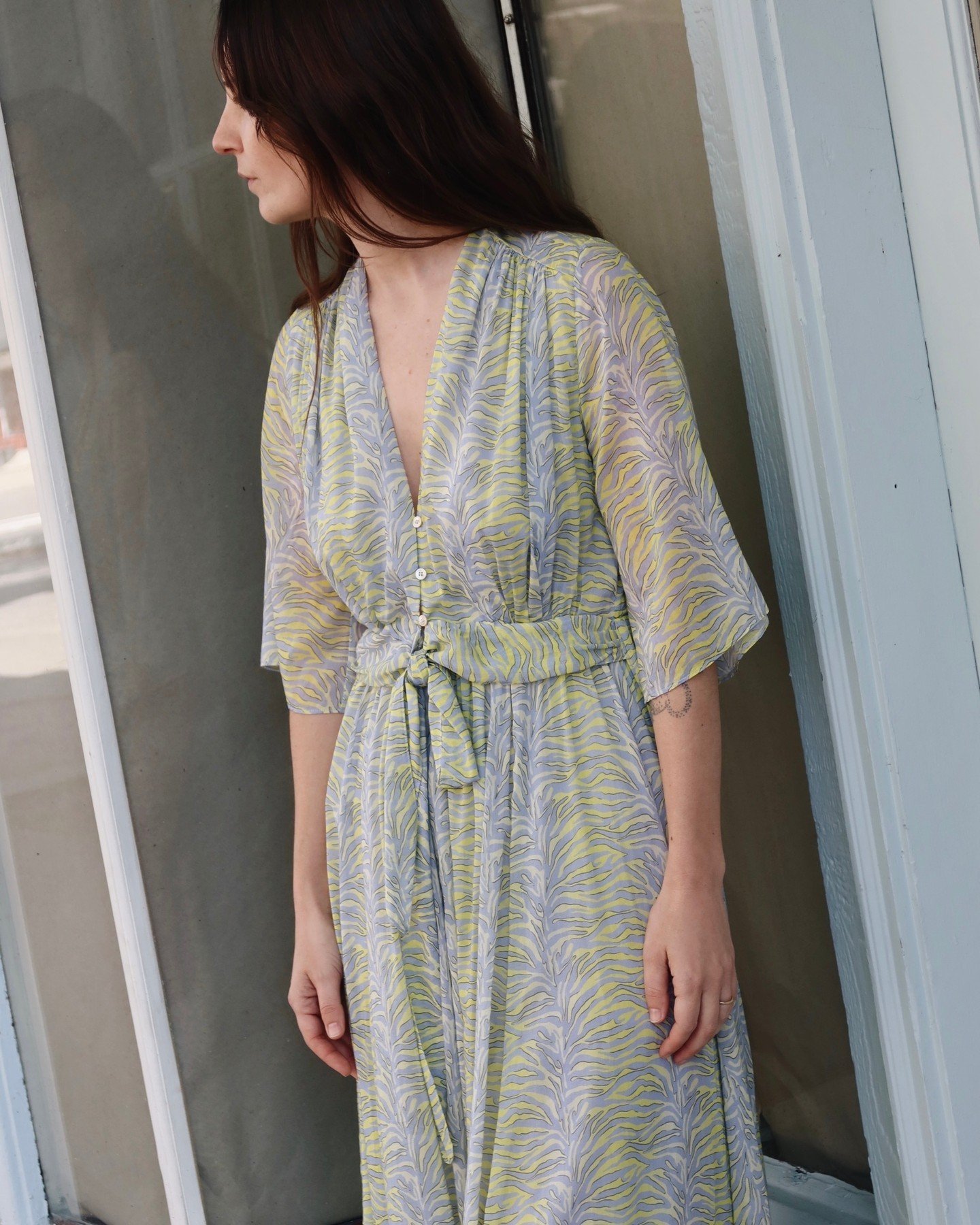 The Heartbeat Dress in Silk and Cotton Voile from @forte_forte