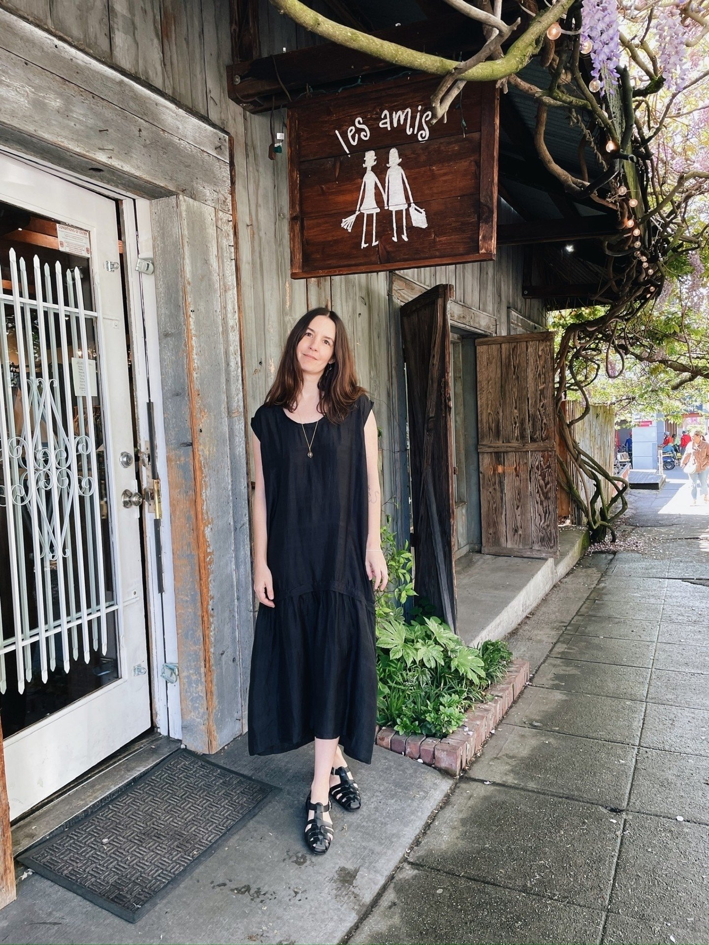 Handwoven drop waist silk dress from @twonewyork
