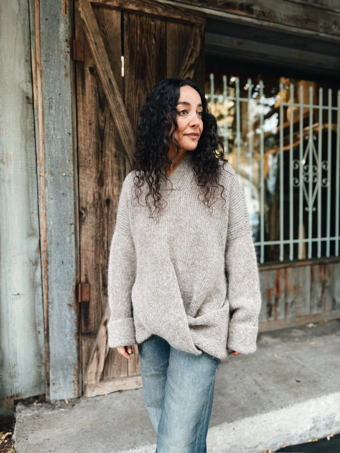 The Knot Pullover in Burl from @laurenmanoogian- only 1 left!