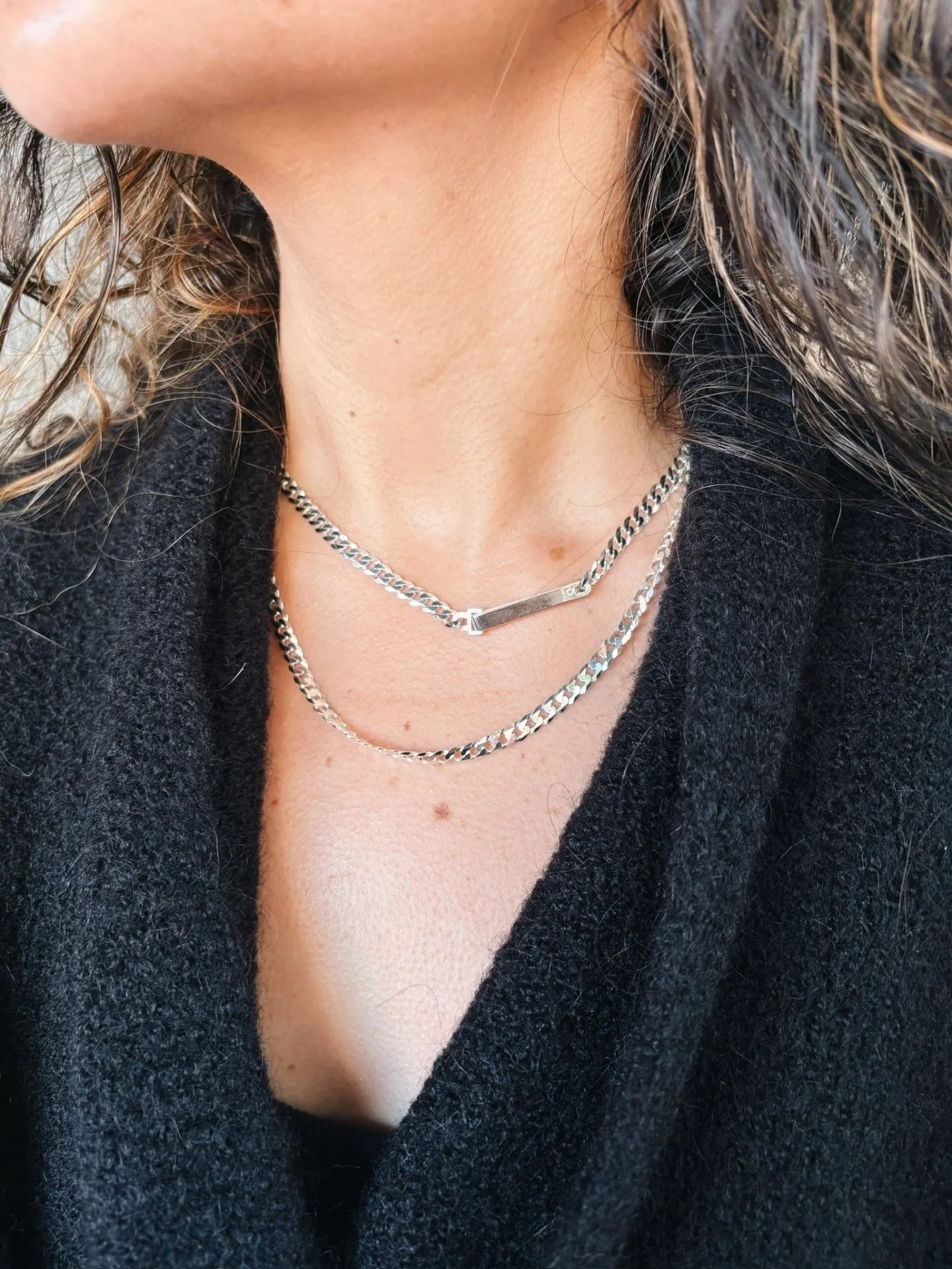 Layered Silver Chain Necklace from @diezsaskia ⛓️