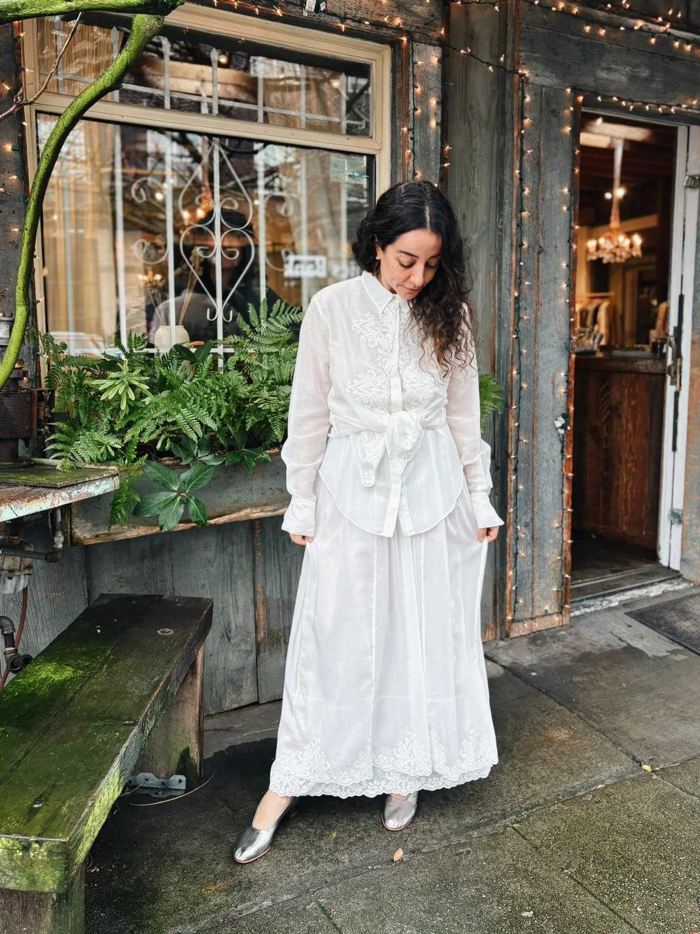 Embroidered Voile top and skirt from @forte_forte 🕊️ we love the romantic details and versatility of these pieces!