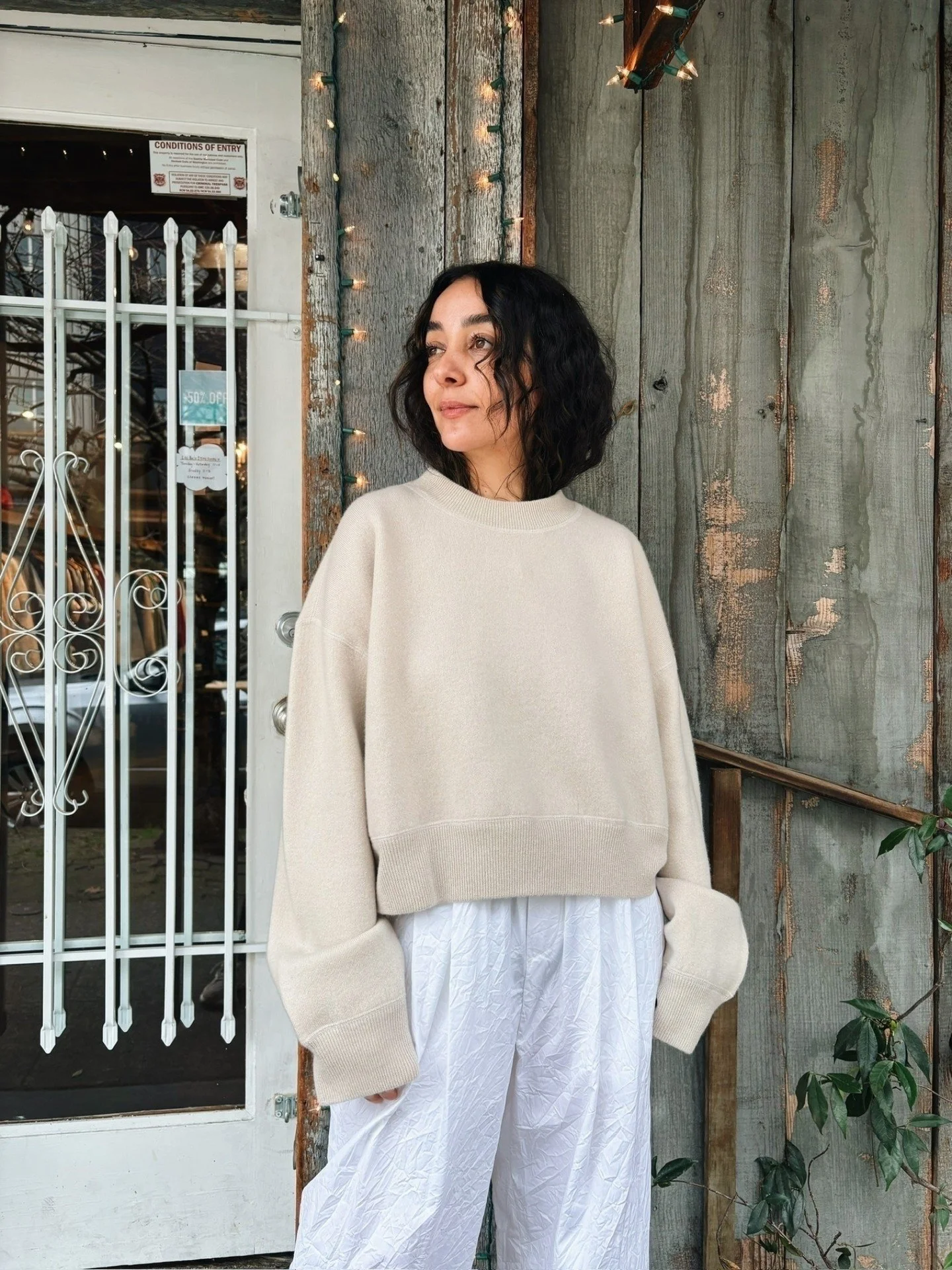 Forever shop fave, Cashmere crewneck from @softgoatcashmere 💛