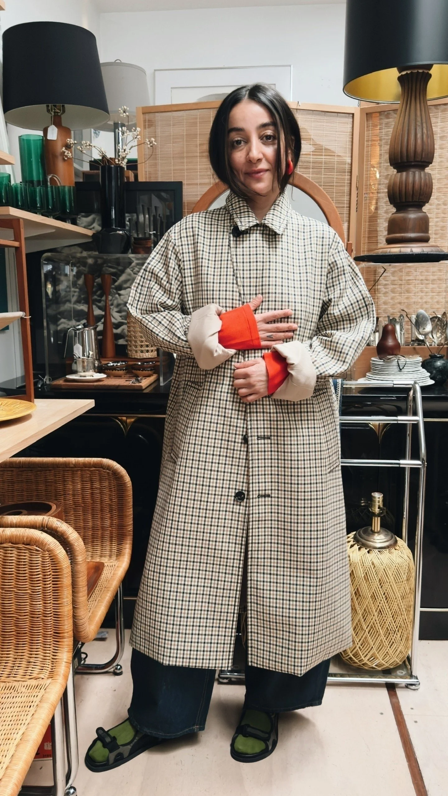 The Motoring Coat in Blonde Check from @6397_news 🌟