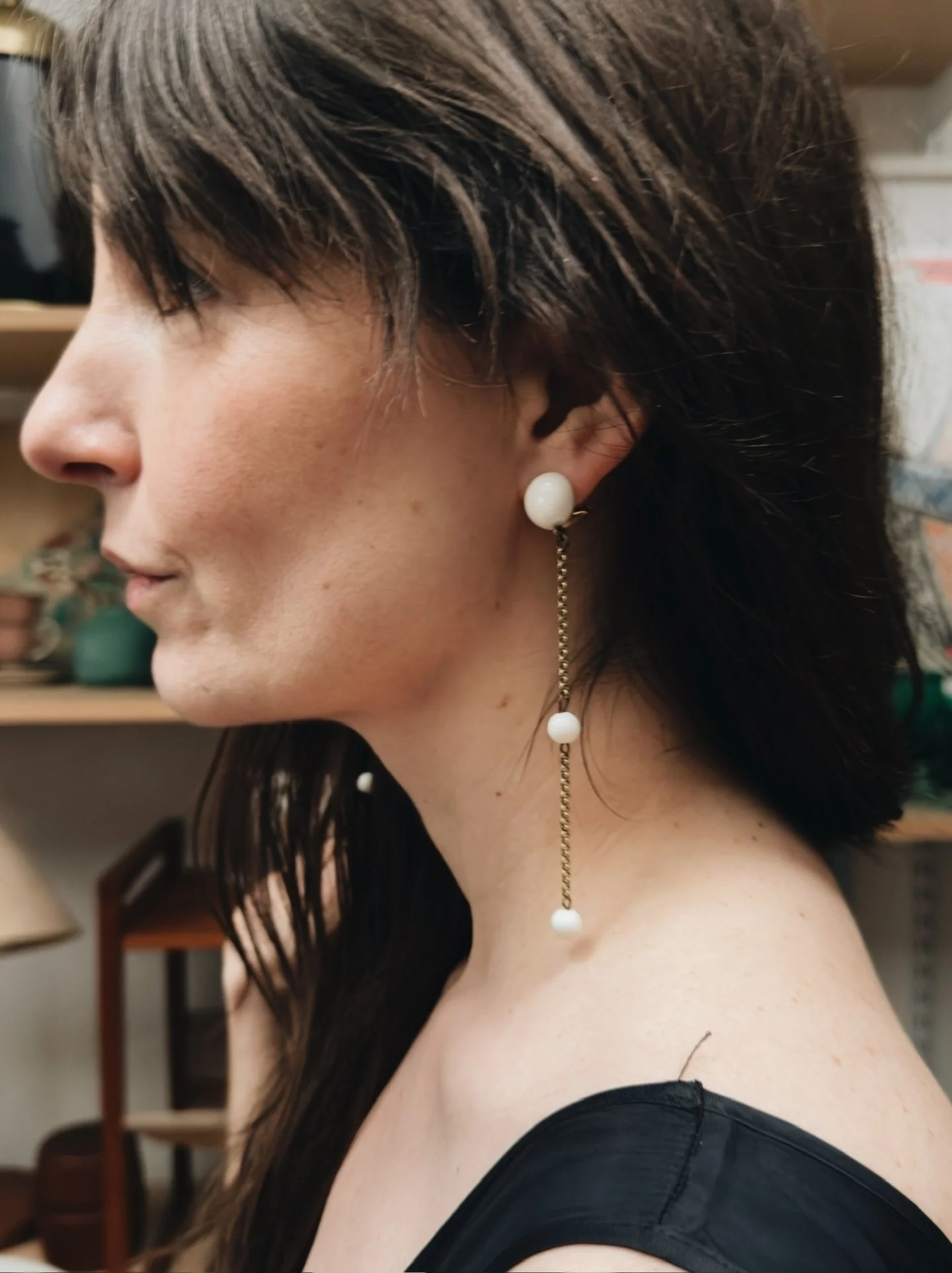 The Morse Earring in Ivory Acrylic from @rachelcomey ⚪️