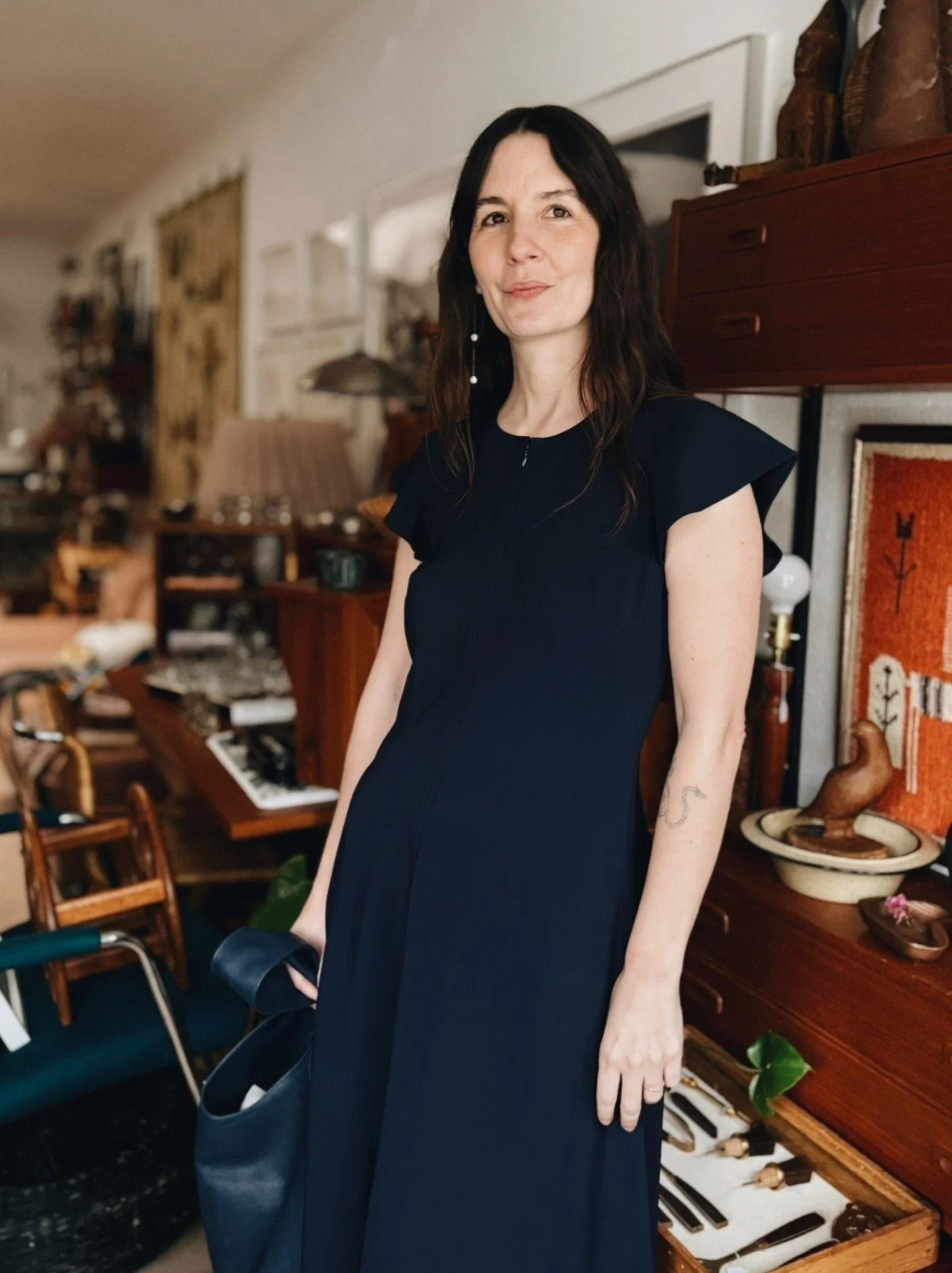 The Gisa Zip Dress in Midnight from @apiece_apart 🌉