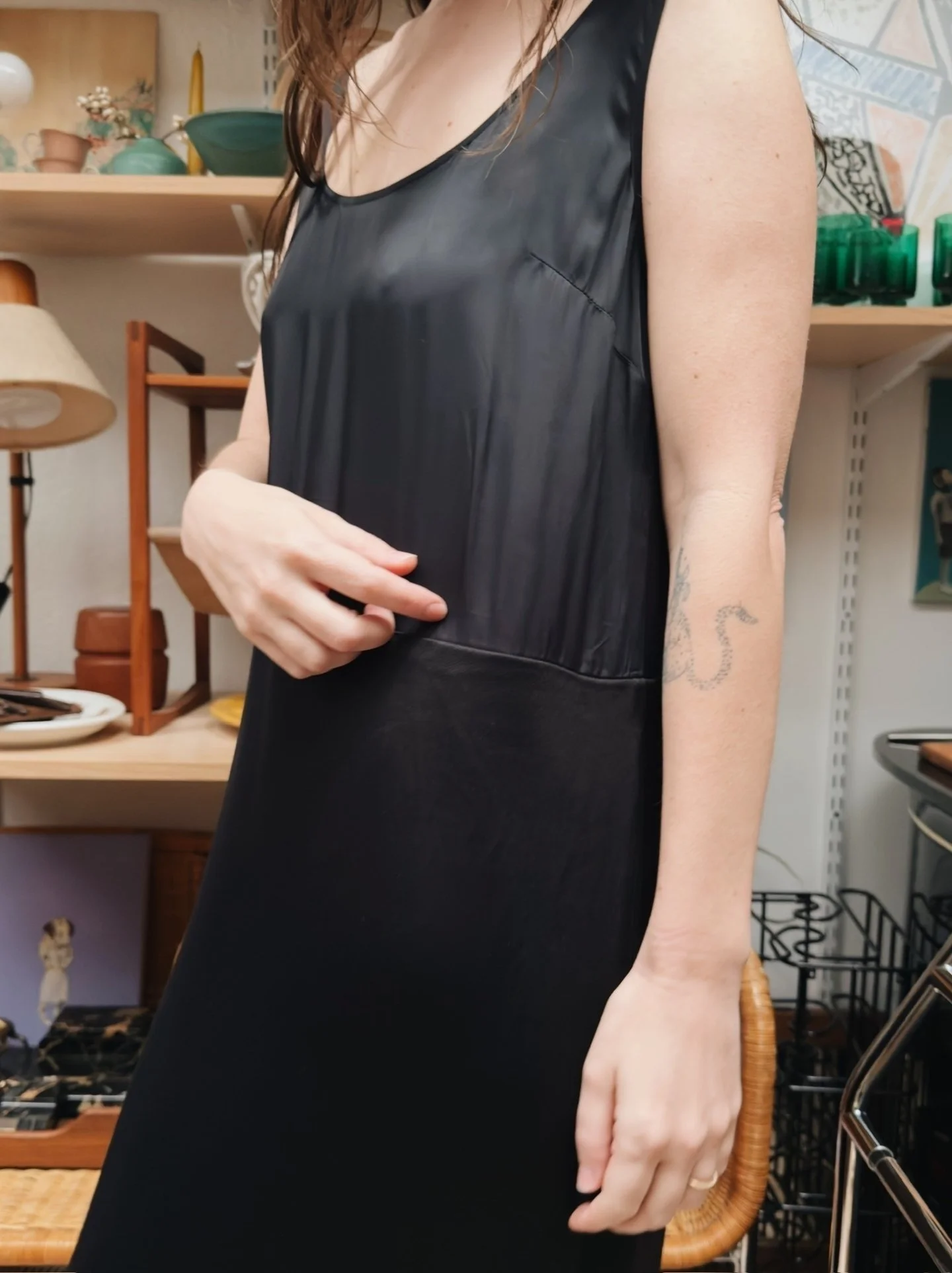 The Weighted Scoop Dress in Jet from @6397_news 🖤