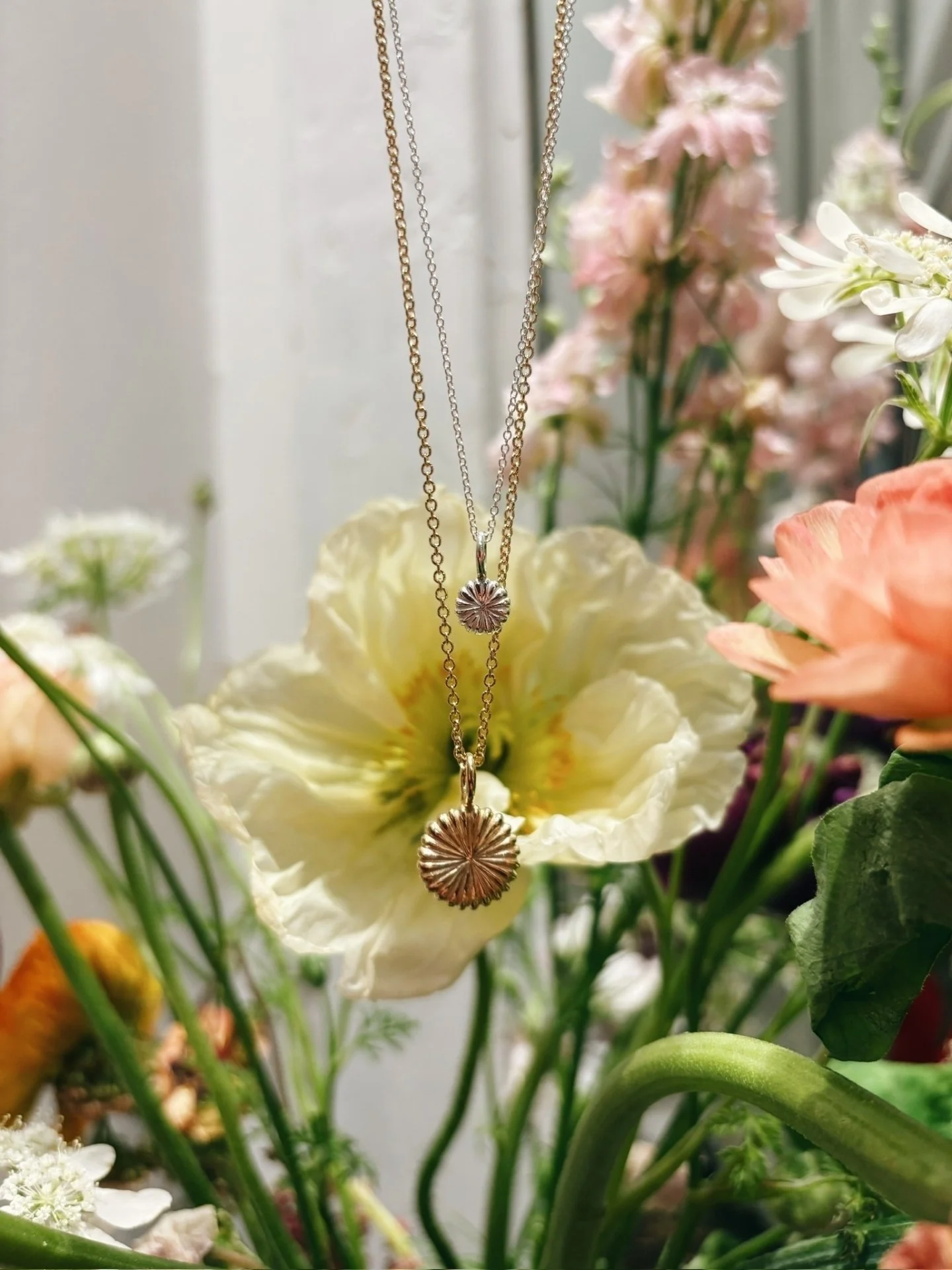 The Gardener&rsquo;s Amulet by local Seattle jewelry artist @mollydebiak in Sterling Silver and Gold Vermeil 🌼