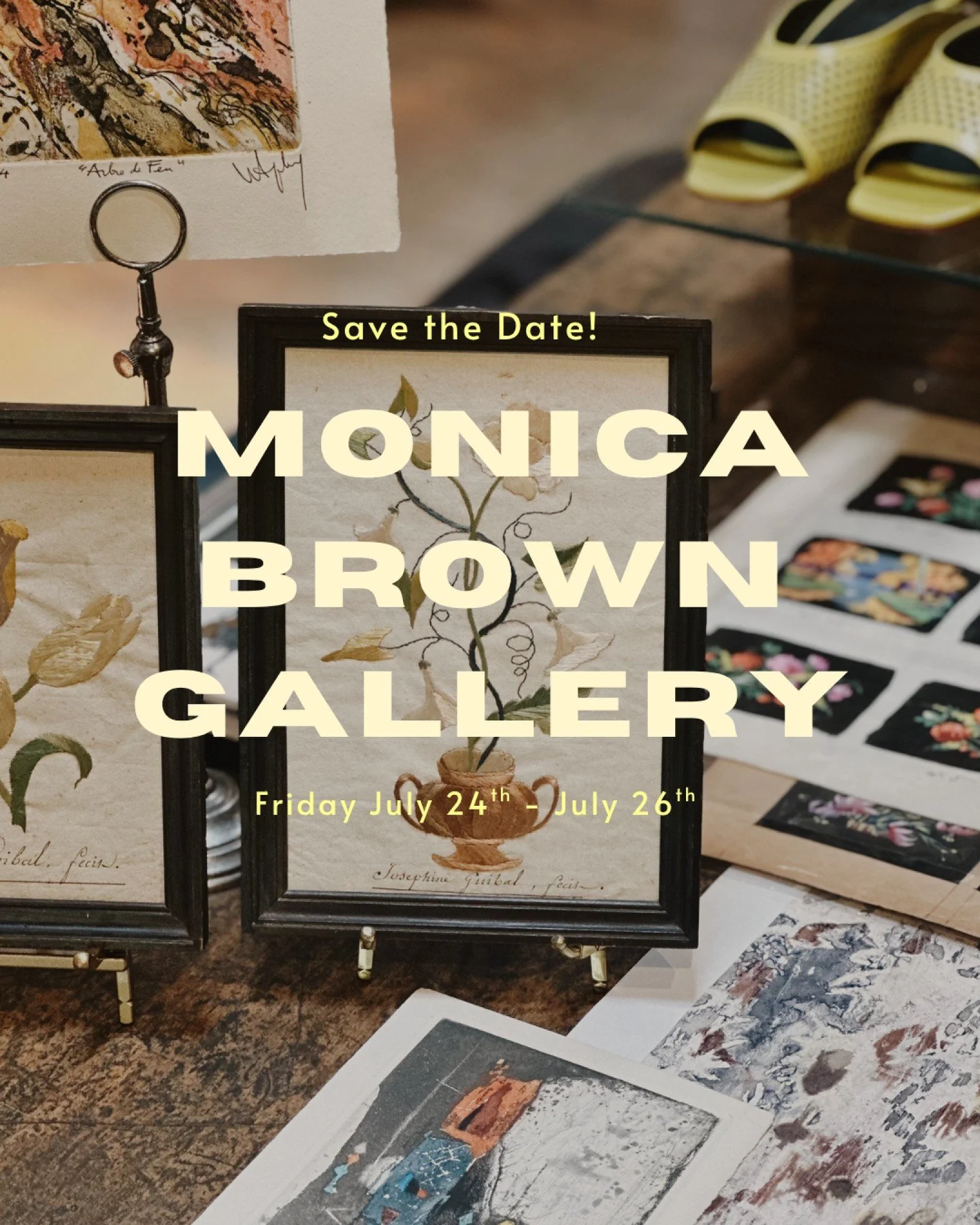 Save the Date! 🌟

Monica Brown Gallery will be joining us in store next weekend, kicking off on Friday July 24th from 3-6pm! We'll have natural and biodynamic wines from @imperfetta_seattle and macarons from Rossellini&rsquo;s bakery. We hope you jo