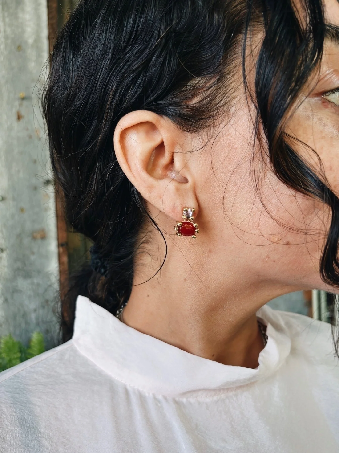 Carnelian and Pink Amethyst DOTTO Bug Drops from @farisjewelry 🐛