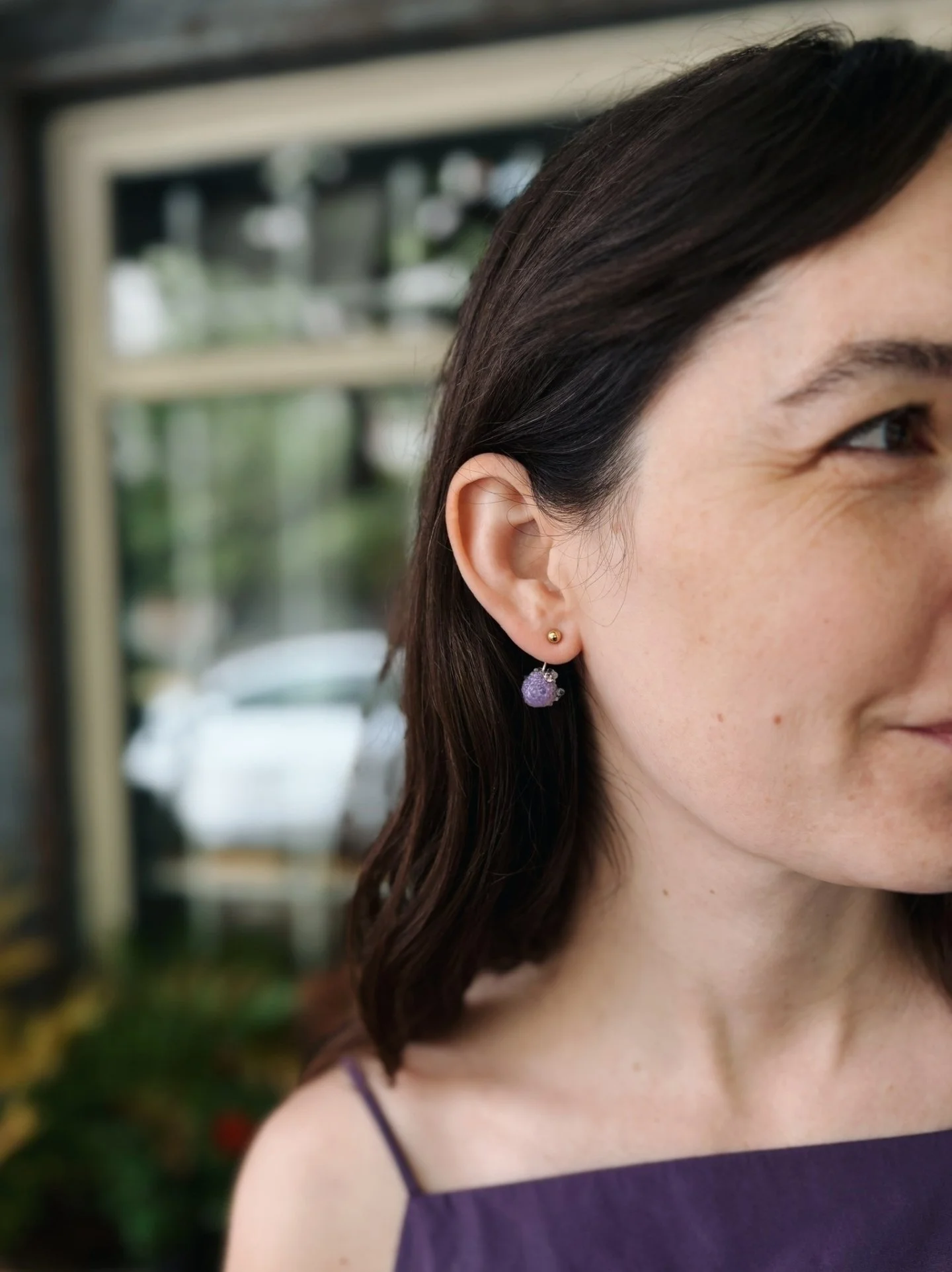 Lavender Night Rain Earrings from @hannayoo_works