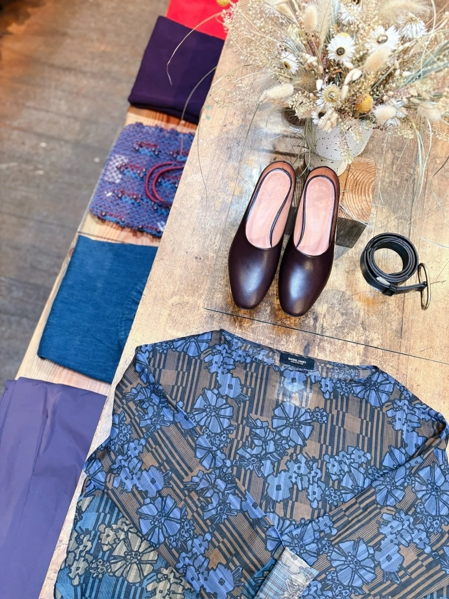 What dreams are made of (aka a table full of @rachelcomey new arrivals 🙌). Come shop with us today 11-5!