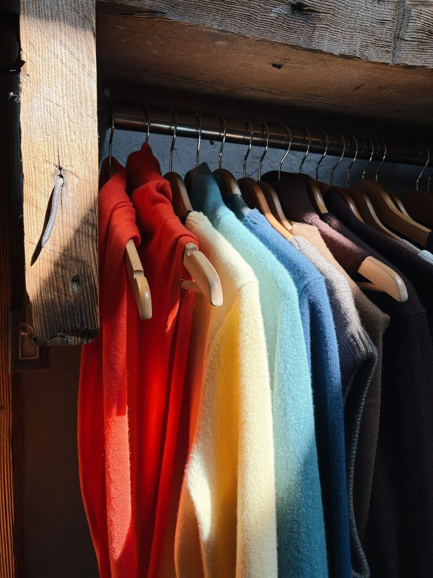 A rainbow of the softest sweaters and scarves from @hannayoo_works 🌈

Open today 11-6!
