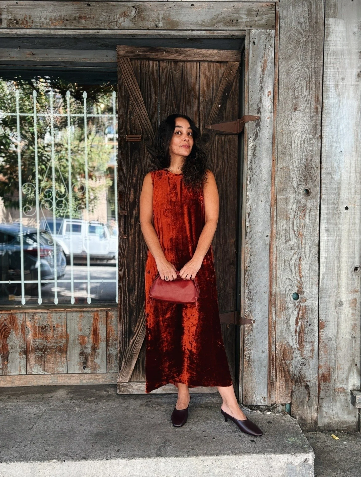 The Selvedge Shift Dress in Amaro from @6397_news 🍊