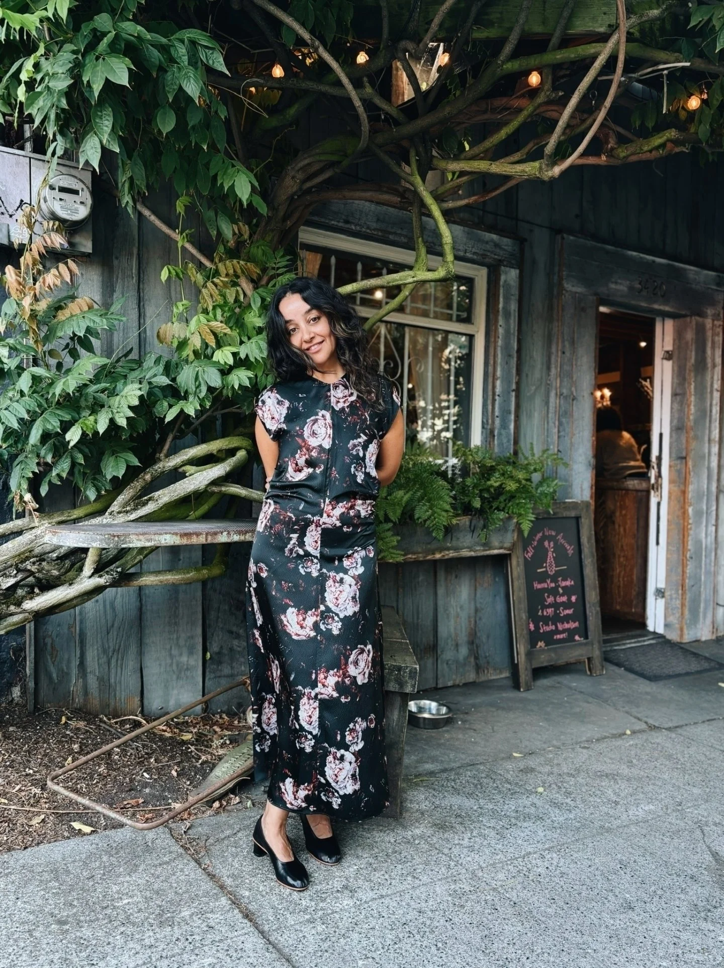 Shop favorite Rochelle Dress from @no6store in Black Rose 🌹

Open today 11-5!