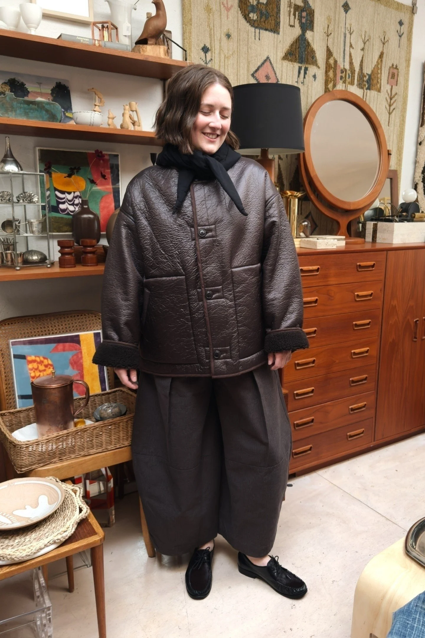 G.o.D Solar Jacket Piumino Nylon Brown from @girlsofdust &amp; 
Deadbeat Trouser from @ymclondon