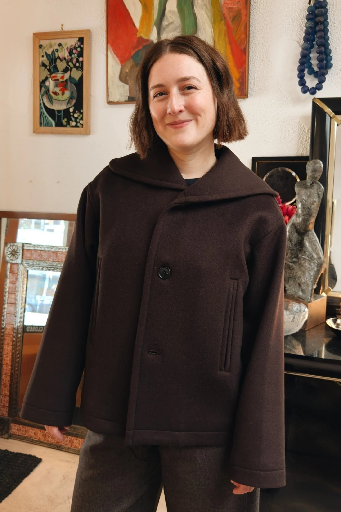 The Sailor Jacket in Brown Wool Melton from @nicholsonandnicholson 🚢