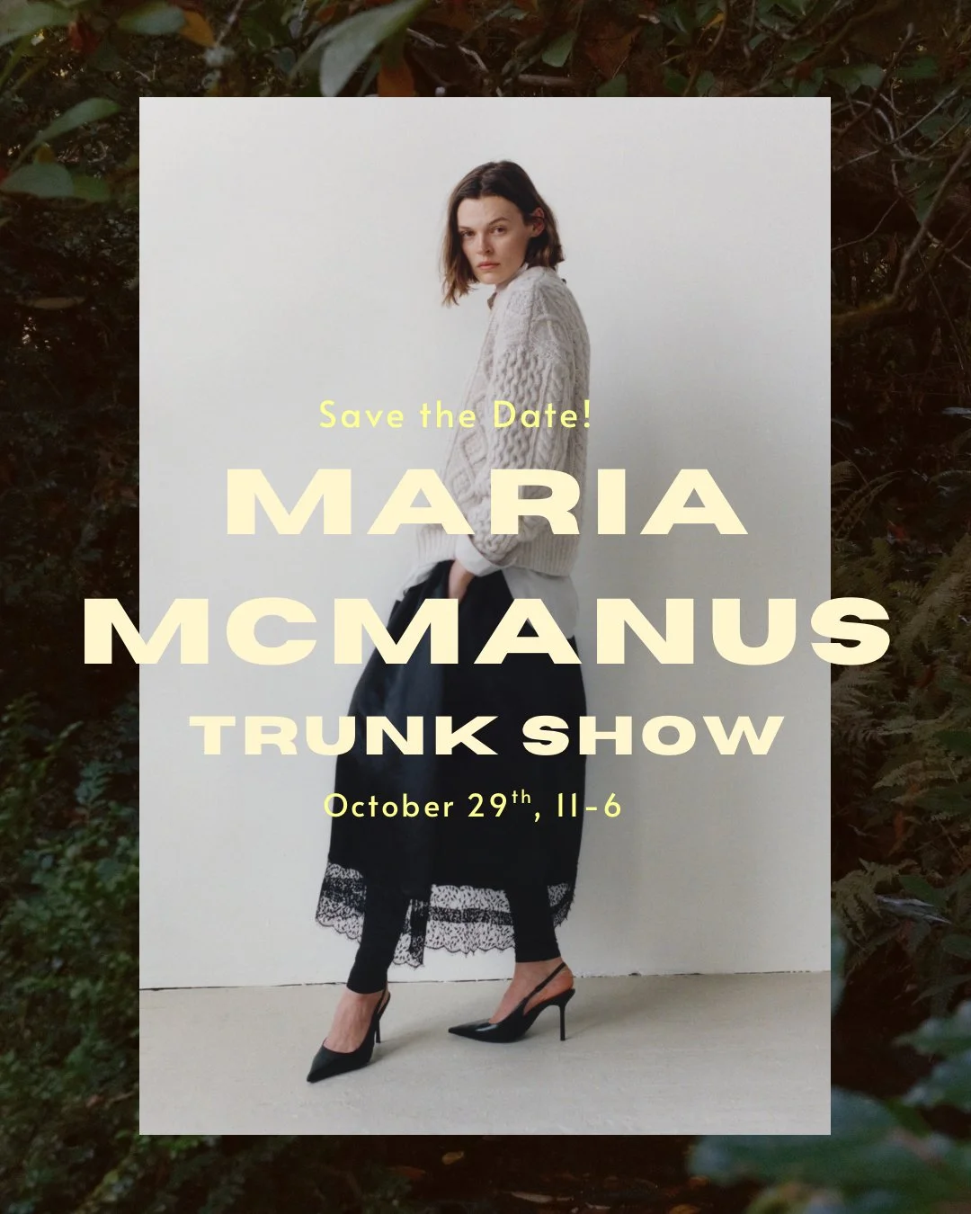 ⭐Save the Date! ⭐ We're excited to welcome @maria_mcmanus_ to the shop for a trunk show on October 29th, 11am-6pm. 

We've always admired their timeless pieces and commitment to creating items of the highest quality, and  with low environmental impac