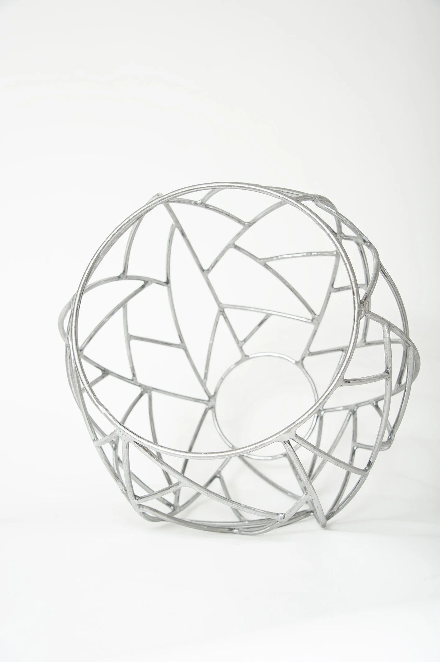 abstract steel sculpture in its full form