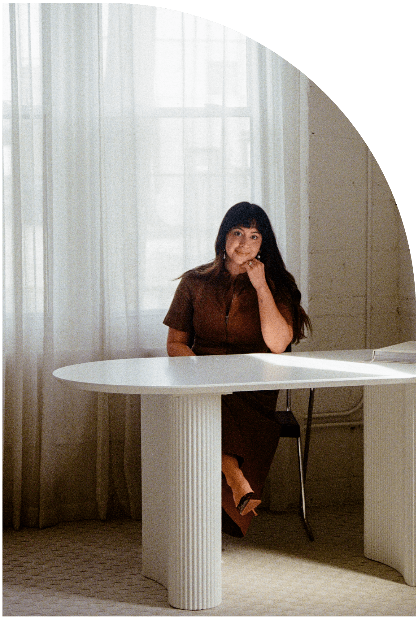 therapist sitting at desk