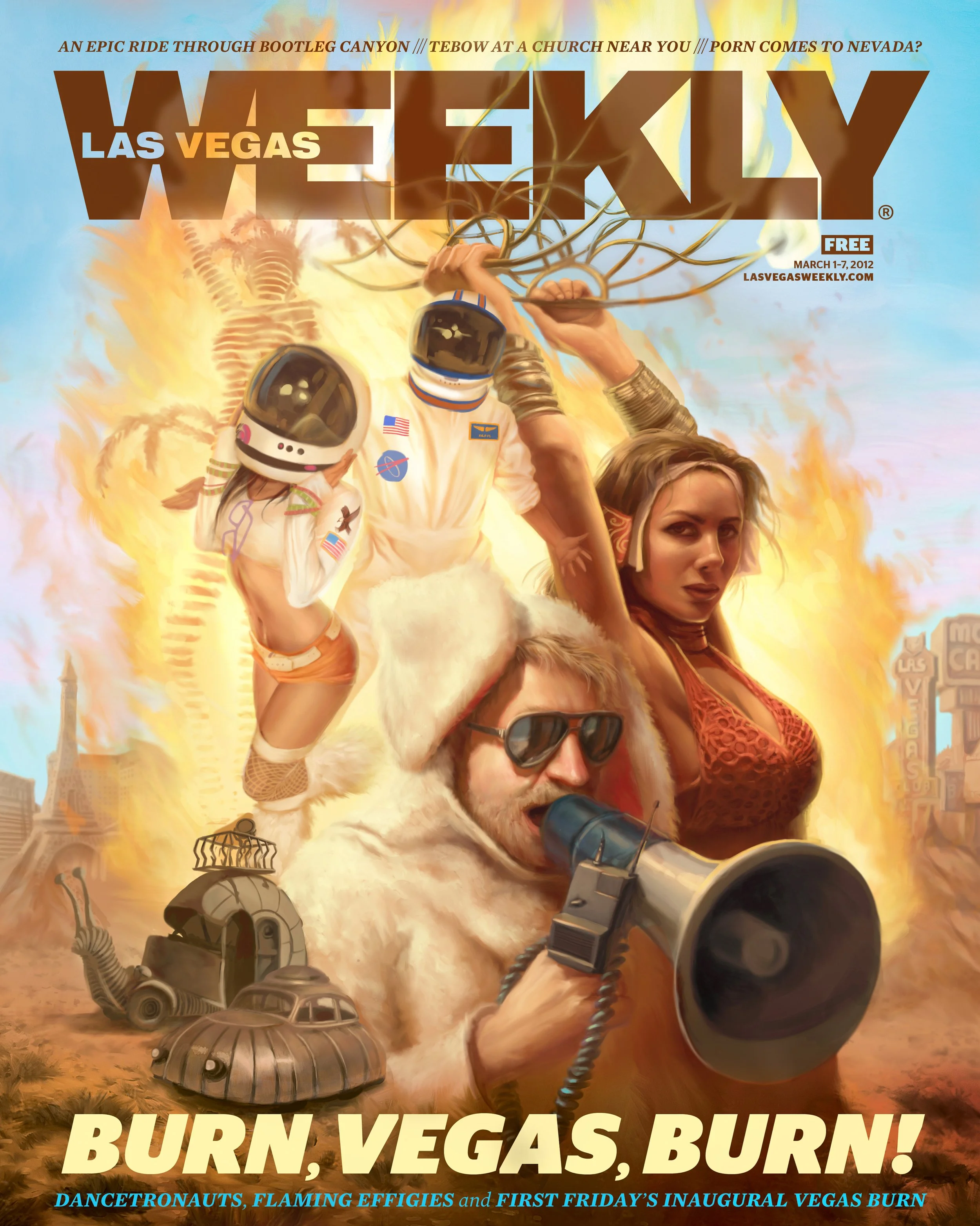 Cover for the Burning Man issue of Las Vegas Weekly magazine
