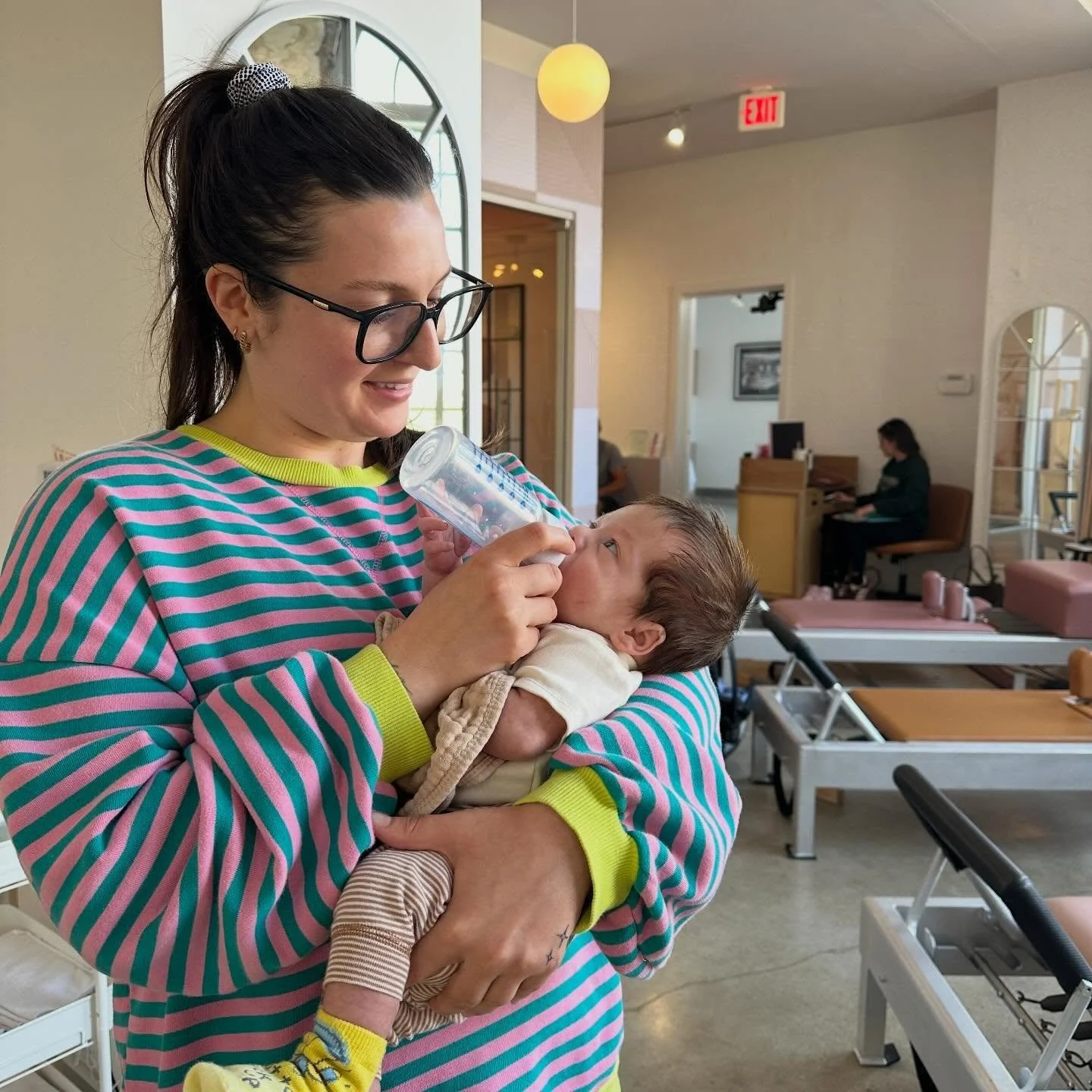 Era Pilates may have an official mascot- hello Mr. Manny 🩵  @marydoespilates returns tomorrow 👏