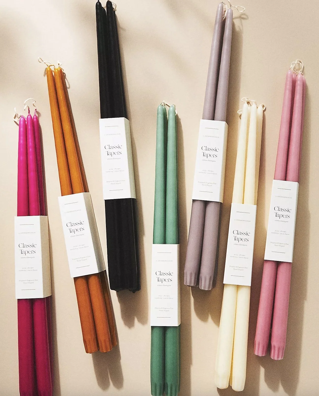 18" Classic Taper Candles, Set of 4