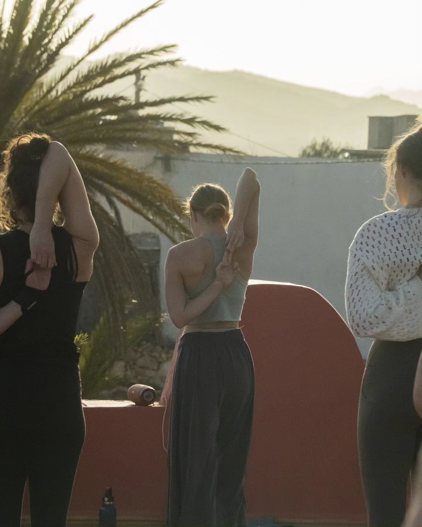 Find tranquility and connection as you practice yoga on a rooftop terrace in Morocco at La Vida Surf, bathed in the serene glow of sunrise. The gentle breeze, panoramic views, and soothing sounds create a harmonious sanctuary for your mind, body, and