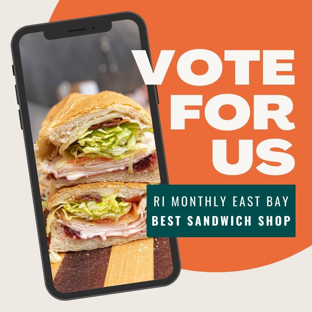 Don't forget to vote! We'd love your vote again this year for best sandwich shop in the East Bay ❤️

To vote, simply go to:
1. www.rimonthly.com/vote
2. Click on East Bay
3. Write in Riccotti's under Best Sandwich Shop!

We appreciate the support!!

