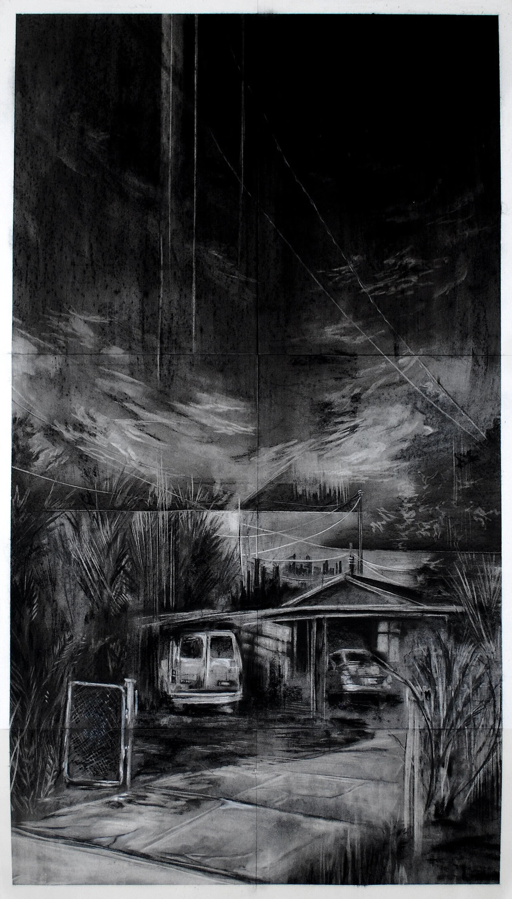 Bilyk charcoal on paper 77” x 44”