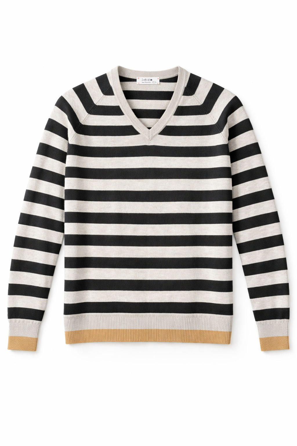 LD-and-Co-Stripe-V-Jumper-LC8165 LT MARL_CottonWool (3).jpg