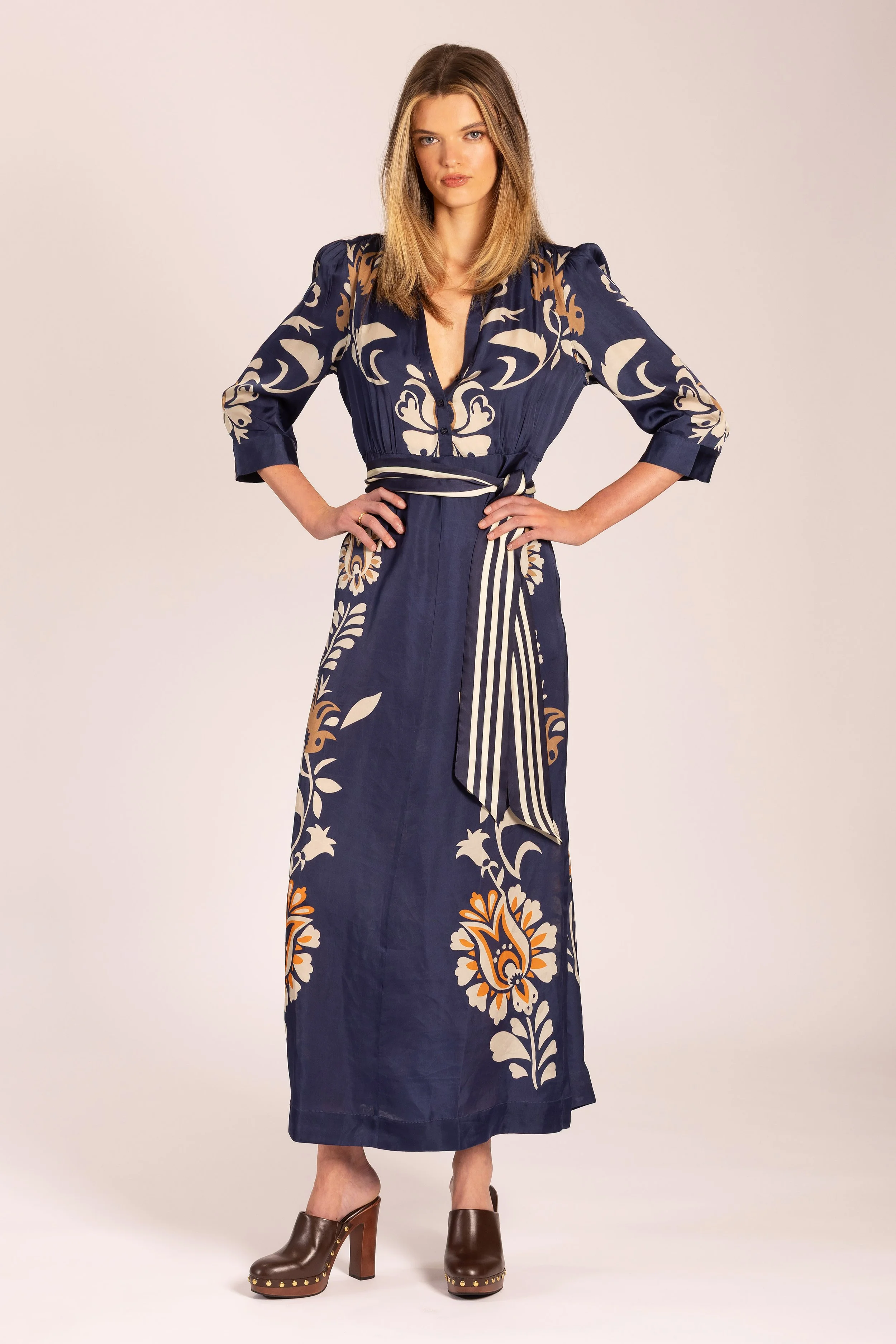 Lola-Australia-Mary-Silky-Maxi-Dress-Francine-Navy-CottonWool