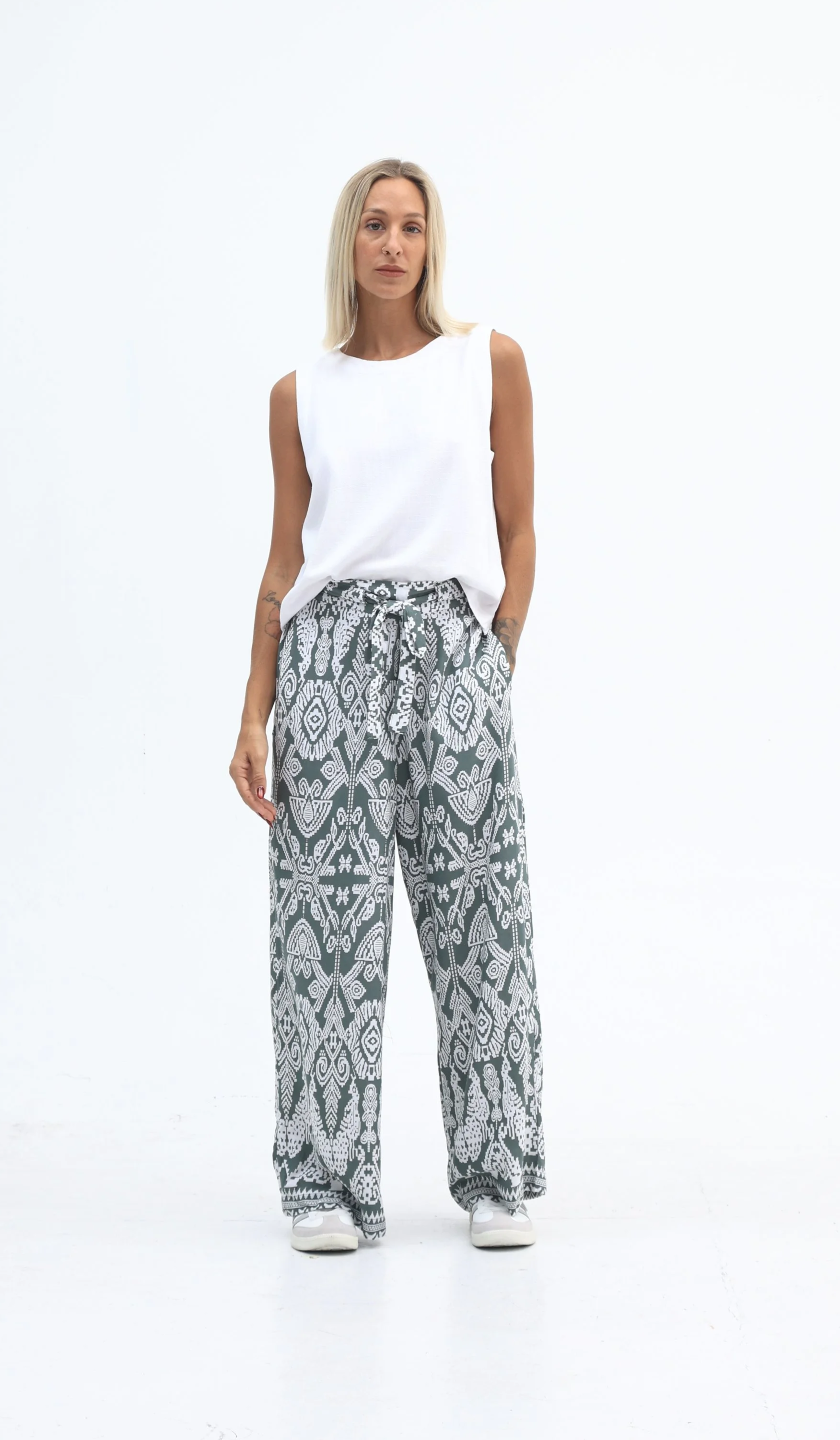 Carbon- C4037 Toteme pant Kashmir -CottonWool