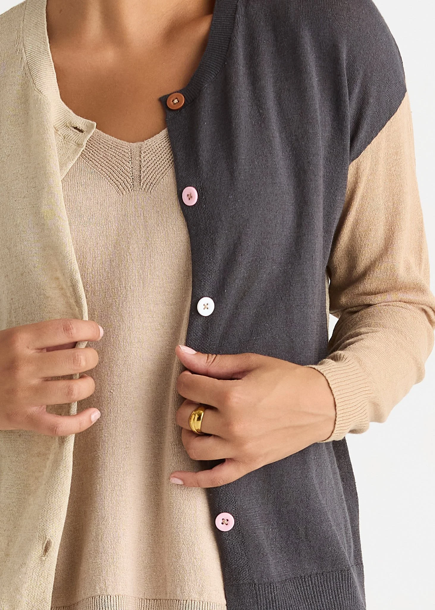 LD-and-Co-Colour-Block-Cardigan-LC8869 NATURAL-CottonWool (3).jpg