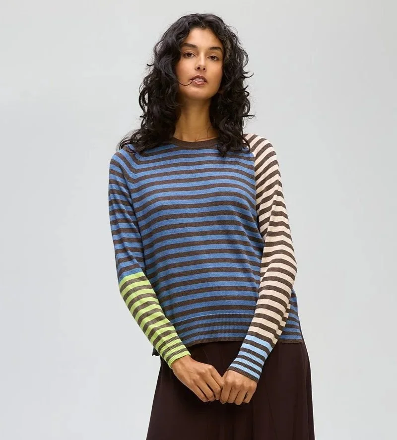 LD and Co Retro Bands Cotton Crew Knit - 2 Colours