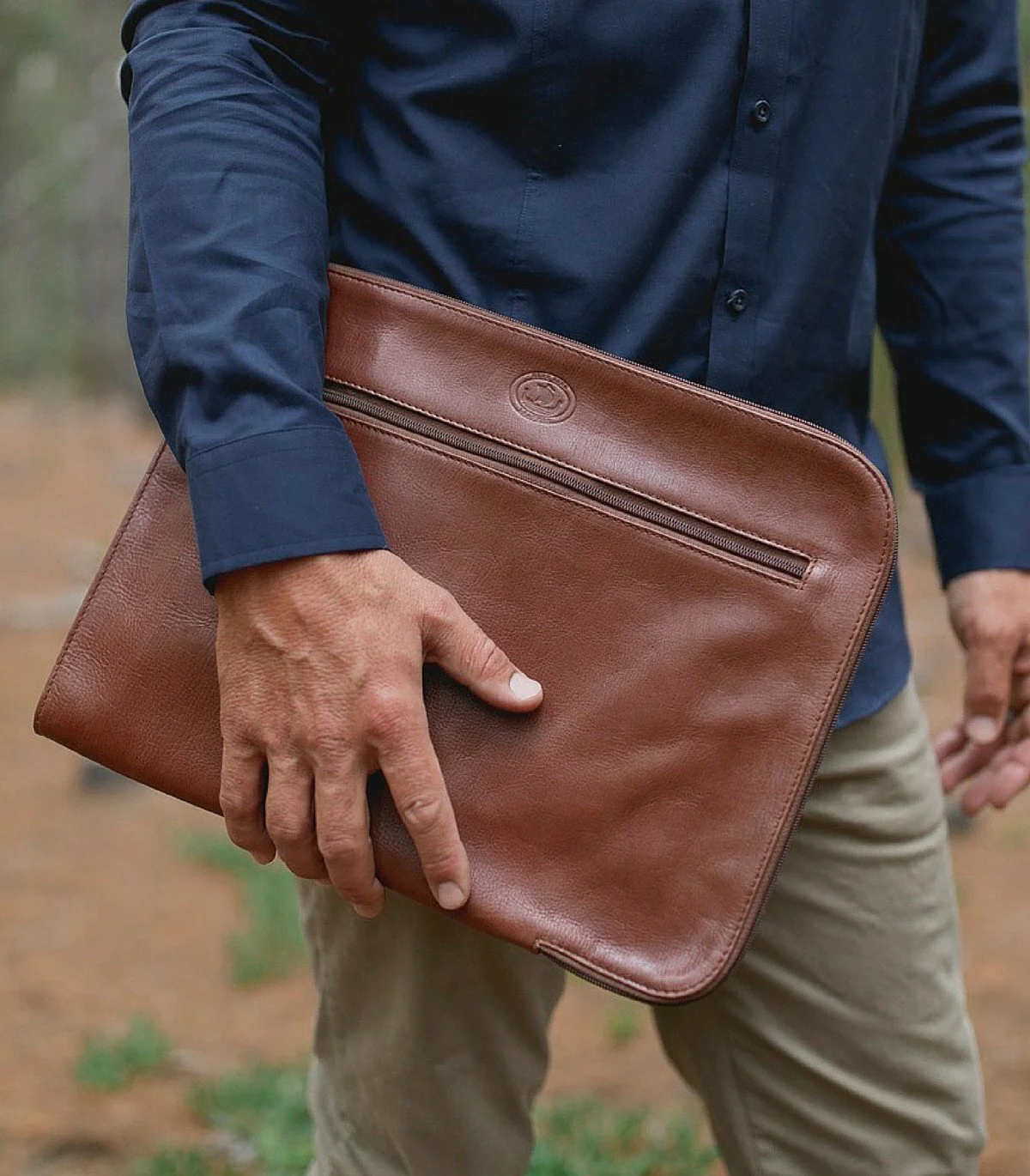 Henk Berg Leather  Zip Folio - 2 Colours