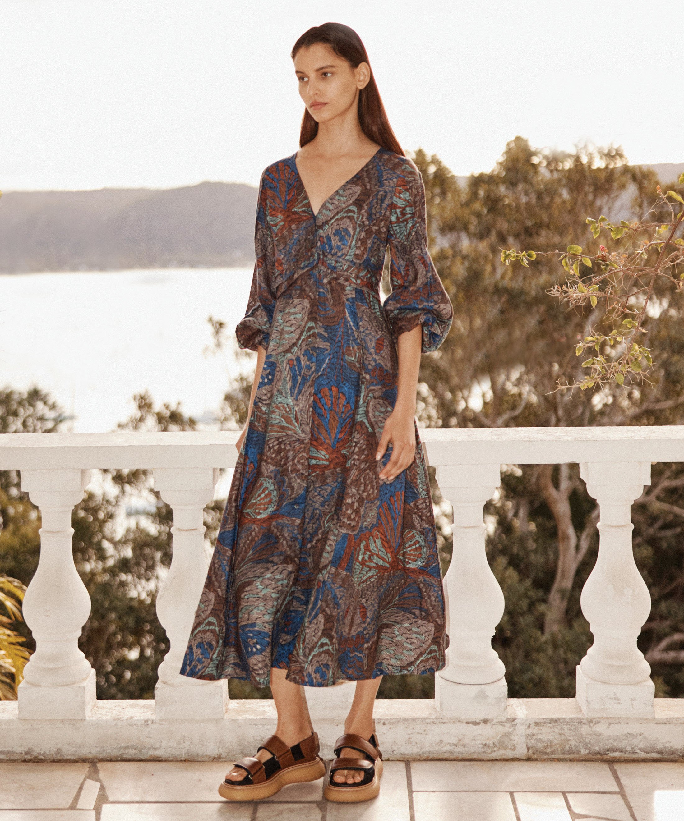 Morrison Madeline Linen Midi Dress — Cotton Wool | Womens And Mens ...